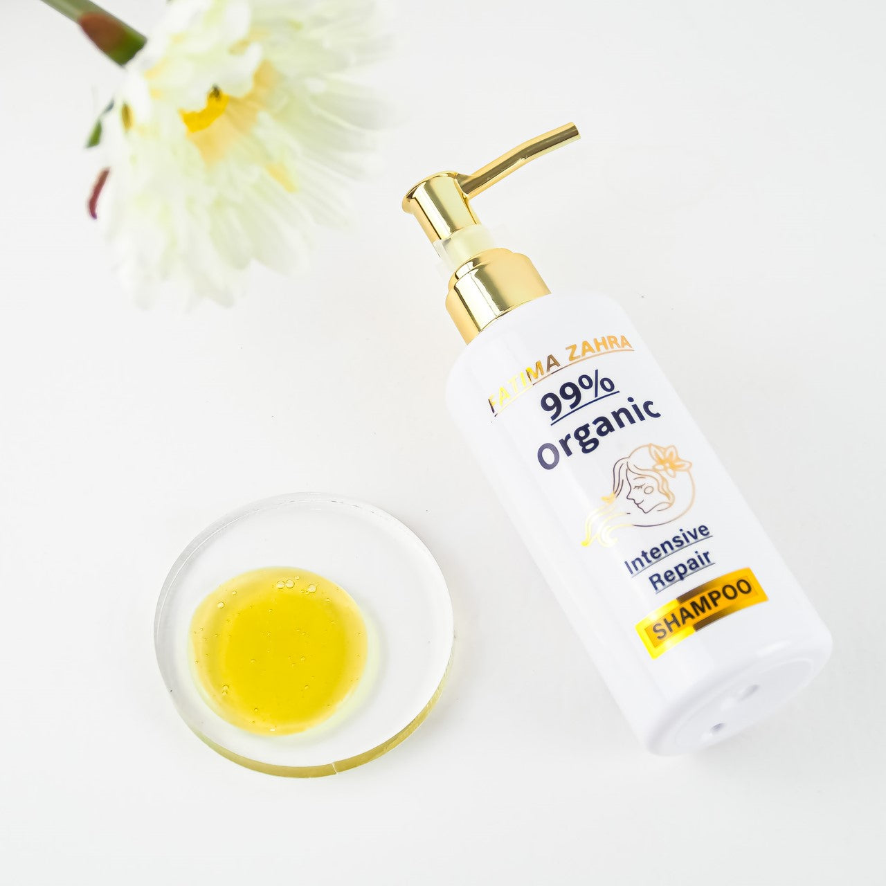 SHAMPOO Fatima Zahra Prevent Hair Loss & Detox Hair With 99% Organic Shampoo + Vitamin E 250 ML