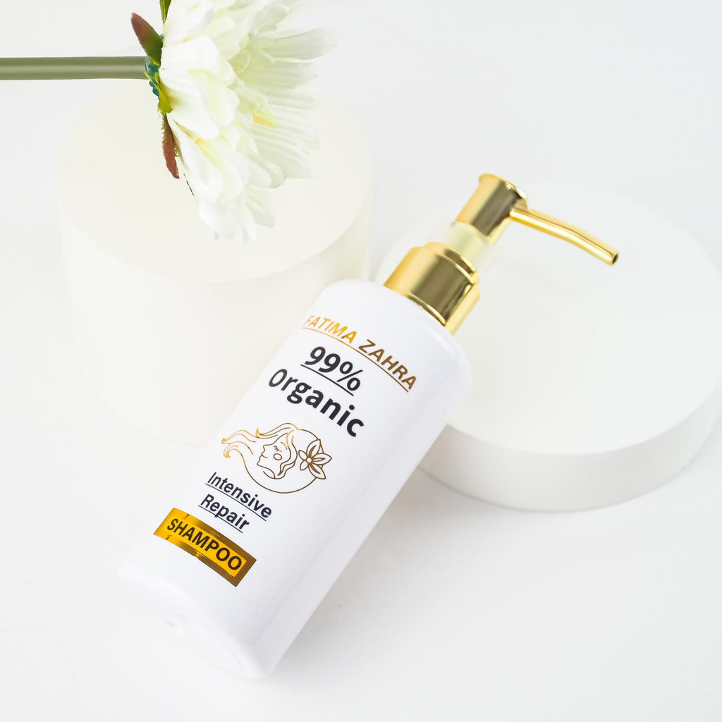 SHAMPOO Fatima Zahra Prevent Hair Loss &amp; Detox Hair With 99% Organic Shampoo + Vitamin E 250 ML