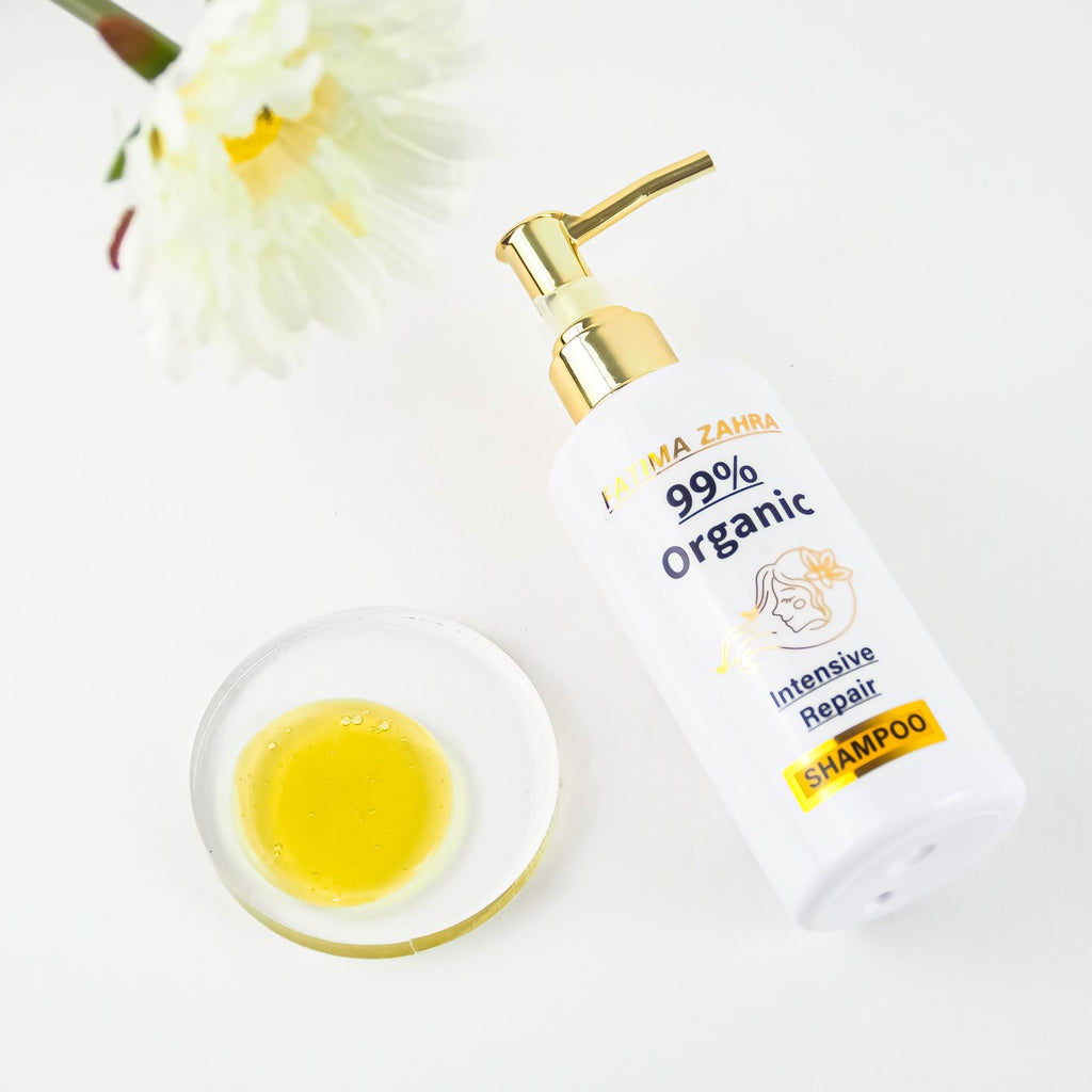 SHAMPOO Fatima Zahra Prevent Hair Loss &amp; Detox Hair With 99% Organic Shampoo + Vitamin E 250 ML